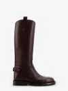 Burberry Cavalier Equestrian-knight Calf Leather Boots In Brown