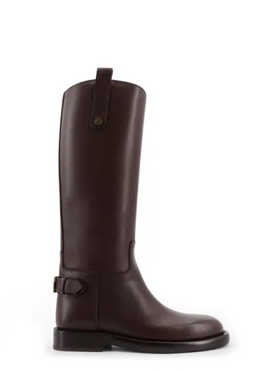 BURBERRY CAVALIER LEATHER BOOTS