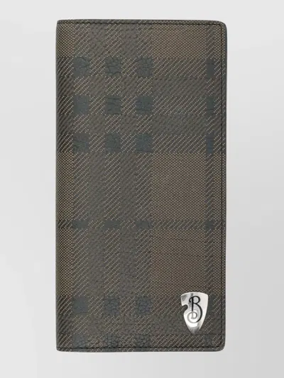 Burberry Cavendish Rw7 Check Pattern Wallet In Grey
