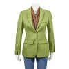 BURBERRY BURBERRY CEDAR GREEN DOUBLE-FACED NEOPRENE TAILORED JACKET