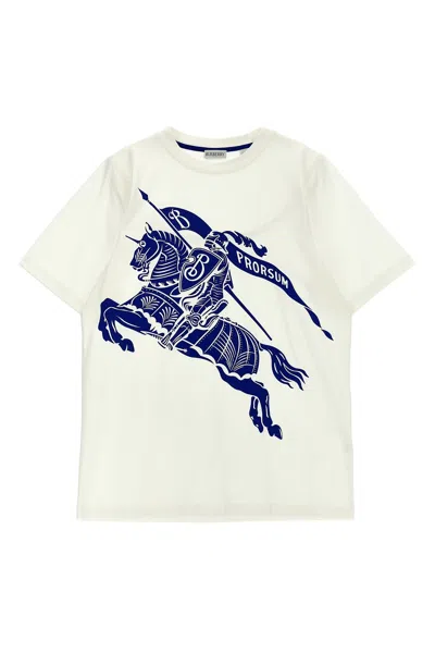 Burberry Printed Cotton Jersey T-shirt In White/blue