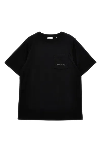 Burberry 'cedar Logo' T-shirt In Black