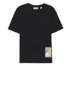 Burberry Boy's Cedar Ekd Label Short-sleeve Cotton T-shirt In Black