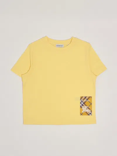 Burberry Kids' Cedar T-shirt Check T-shirt In Giallo