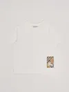 Burberry Cedar T-shirt T-shirt In Bianco