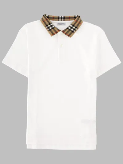 Burberry Evan Polo Shirt In White