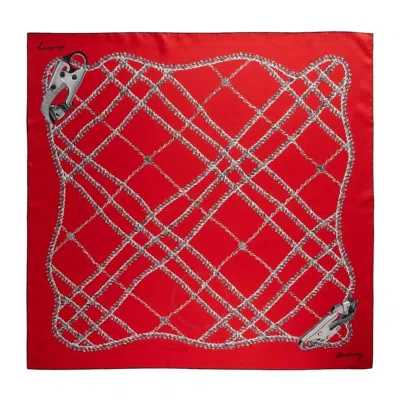 Burberry Chain Check Silk Square Scarf