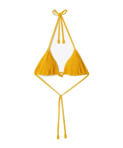 Burberry Chain-detail Bikini Top In Yellow