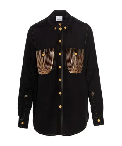 Burberry Chain Pocket Detail Shirt In Black