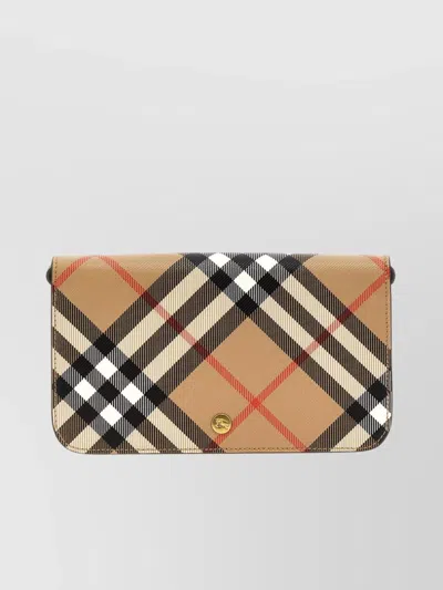Burberry Chain Strap Check Wallet
