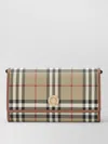 Burberry Chain Strap Checkered Pattern Fold Over Clutch In Multi