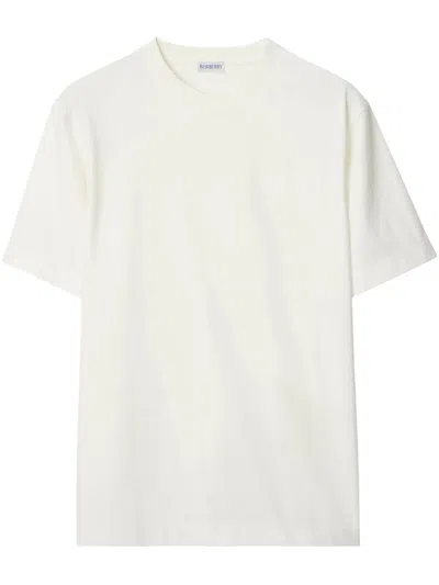 Burberry Chalk Ekd Logo T Shirt In White