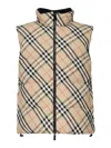 Burberry Reversible Padded Vest In Beige