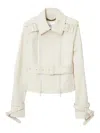 Burberry Bonded Cotton Trench Jacket In White