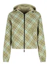 Burberry Reversible Equestrian Twill Jacket In Green