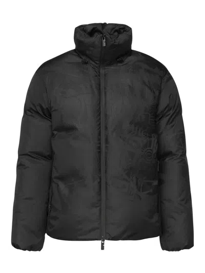 Burberry Nylon Down Jacket In Negro