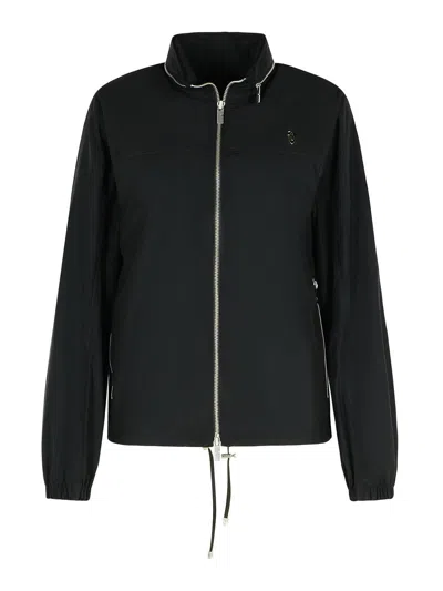 BURBERRY BLACK COTTON BLEND JACKET