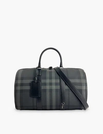 Burberry Charcoal Boston Faux-leather Holdall