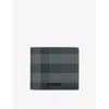 Burberry Charcoal Check-pattern Coated-canvas Wallet In Charcoal