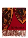 Burberry Charging Knight Scarf In Red