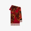 Burberry Charging Knight Wool Cashmere Scarf In Multi