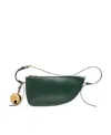 Burberry Charm-detail Leather Shoulder Bag In Green