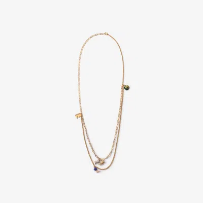 BURBERRY BURBERRY CHARM DOUBLE LAYER NECKLACE​