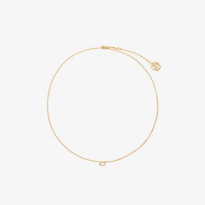 Burberry Charm Fine Chain Necklace In Gold