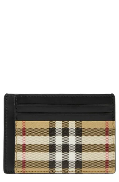 Burberry Chase Money Clip Card Case In Brown