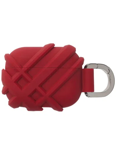 Burberry Check Airpods Case In Red