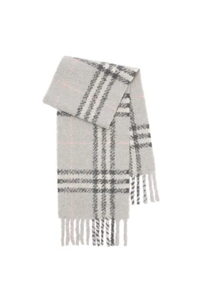Burberry Check Alpaca Wool Blend Bouclé Scarf