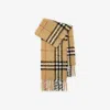 Burberry Check Alpaca Wool Blend Bouclé Scarf In Brown
