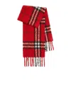 Burberry Womens Post Red Check-pattern Wool-blend Scarf In Red
