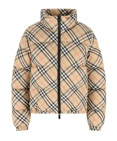 Burberry Check Ambleside Puffer Jacket In Brown
