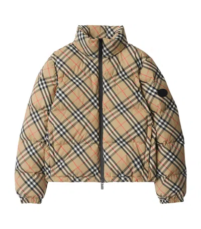 BURBERRY CHECK AMBLESIDE PUFFER JACKET