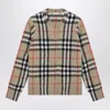 Burberry Wool And Cashmere Check Cardigan In Multi
