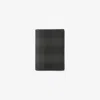 Burberry Check And Leather Folding Card Case In Charcoal