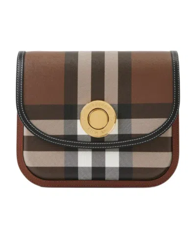 Burberry Check And Leather Medium Elizabeth Bag In Multi