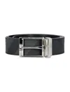 BURBERRY CHECK AND LEATHER REVERSIBLE BELT