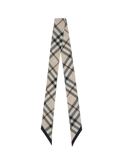 Burberry Check Archive Scarf In Stone