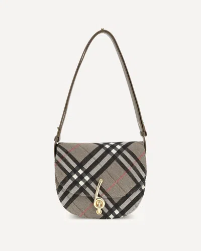 Burberry Check Archive Shoulder Bag In Gray
