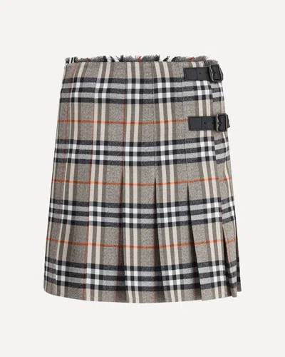 Burberry Check Archive Wool Miniskirt