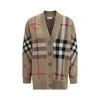 Burberry Women Check Archive Wool Sweater In Gray