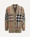 Burberry Women Check Archive Wool Sweater In Gray