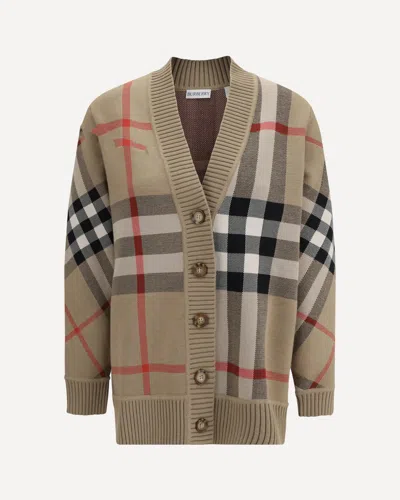BURBERRY CHECK ARCHIVE WOOL SWEATER