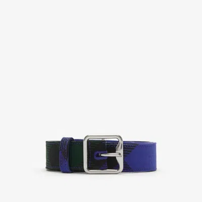 Burberry Check B Buckle Belt In Knight