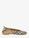 Burberry Checkered Knitted Ballerina Shoes Women In Beige