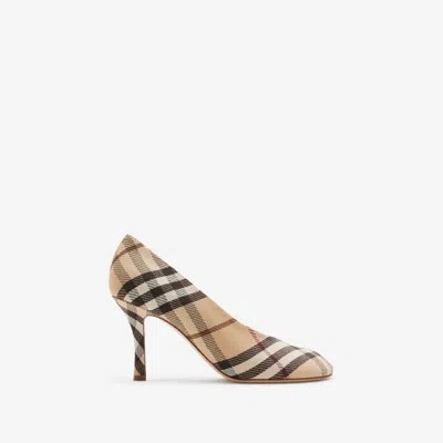 Burberry Women Embroidered Canvas Baby Pumps In Multi