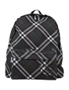 Burberry Checkered Fabric Embroidered Backpack