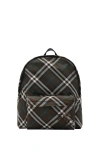 Burberry Checkered Fabric Embroidered Backpack